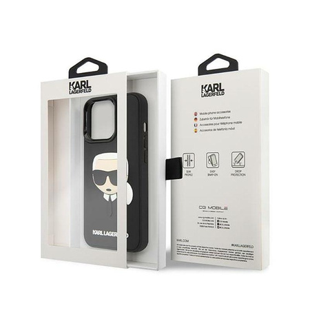 Karl Lagerfeld 3D Rubber Karl`s Head - Etui iPhone 14 Pro (czarny)